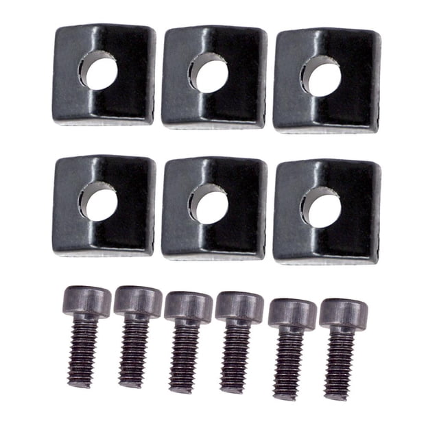 Abrazaderas Y Tornillos de tuerca de bloqueo Hugo 6pcs Para guitarra Eléctrica puente de trémolo Negro