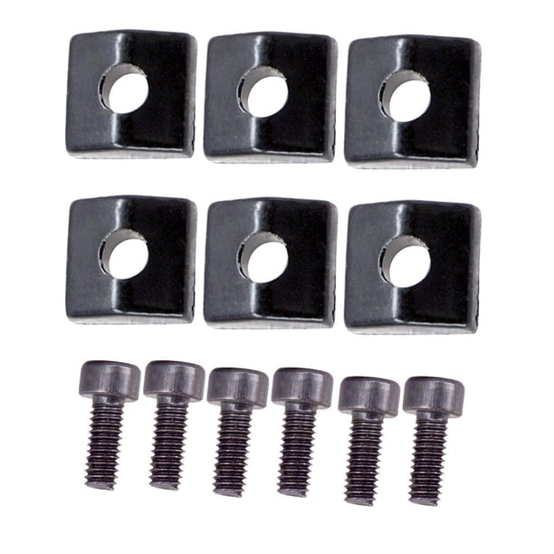 Abrazaderas Y Tornillos de tuerca de bloqueo Hugo 6pcs Para guitarra Eléctrica puente de trémolo Negro