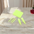 thumbnail image 4 of Unique Bargains 1 Set Convenient Makeup Brush Kit for Bathroom Fluorescent Green Man-made Fiber Plastic, 4 of 5