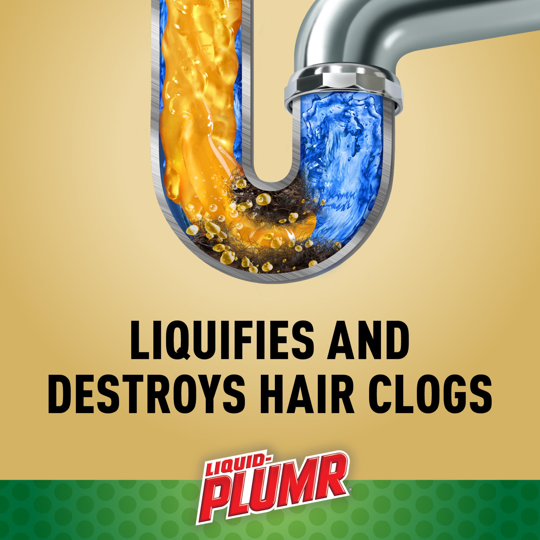 Liquid-Plumr Hair and Drain Clog Remover Gel, Septic Safe, Unscented, 16 fl oz