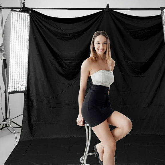 USHOBE 1Pack Black Backdrop Cloth for Photographers 78.7x59x0.04in Photo Prop