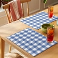 thumbnail image 4 of Buffalo Plaid Blue Check Placemats Set of 6 Farmhouse Style Place Mats Table Mats Kitchen Dining Home Outdoor Party Table Decoration, 4 of 9