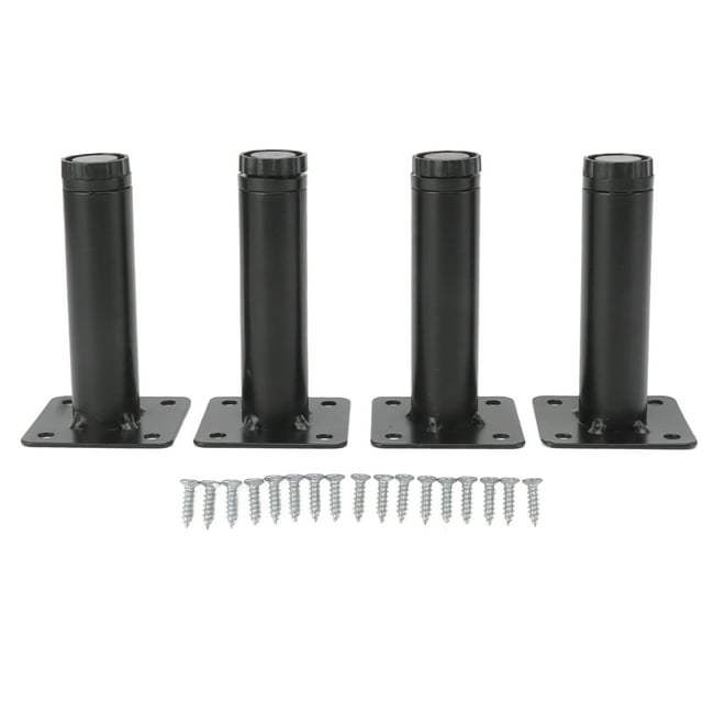Patas de muebles ajustables de hierro para gabinete, patas de soporte redondas de metal para sofá, patas ajustables para mesa de cocina