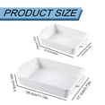 thumbnail image 3 of Shiogb White Casserole Dish, Small Ceramic Baking Dish Lasagna Pan for Oven, Bakeware for Baking Microwave Oven, Kitchen Decor Dinner Serving Dish, A, 3 of 9