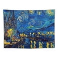 thumbnail image 5 of COMIO World Artwork Tapestry,Starry Night Castle Night Boats -Classic World Art Print Tapestry Wall Hanging Tapestry- Magical Merchandise,Van Gogh Starry Night,Gift for Bedroom Living Room Gift, 5 of 7