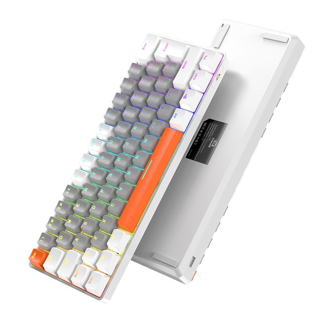 Teclado de jugador de 62 teclas interruptor rojo/azul teclado mecánico con cable para ordenador PC