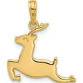 thumbnail image 1 of 14K Yellow Gold Polished Prancing Reindeer Charm (Width 18.8) (Length 22) - Jbsp, 1 of 5