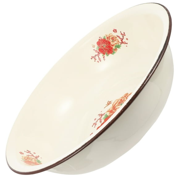 Enamel Basin Breakfast Bowl Serving Soup Bacon Grease Container