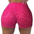 thumbnail image 2 of Goofa Rose Red Glitter Printed Workout Shorts Women Seamless Scrunch Butt Lifting High Waisted Gym Booty Shorts Elastic Workout Shorts-Small, 2 of 8