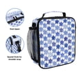 thumbnail image 2 of Square Insulated Lunch Bag Leak-proof Lunch Box for Outdoor Work Picnic Navy Blue Stars, 2 of 6