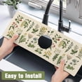 thumbnail image 4 of Kitchen Sink Splash Guard Faucet Mat 24" X 5.5" Floral Absorbent Fast Drying Mat Faucet Draining Mat Sink Splash Guard Behind Faucet Drip Catcher for Kitchen Bathroom, 4 of 5