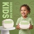thumbnail image 4 of M Buder Bento Box for Kids, Leak-Proof 304 Stainless steel Lunch Box with 5 Compartments , Double Insulated Food Jar, Fork, Spoon, Green, 4 of 10
