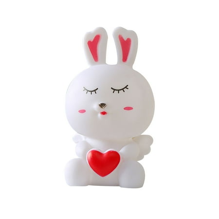 

Kizly Easter Gifts Easter Creative Personality Bunny Enamel Night Light Cartoon Children Luminous Toys Warm Yellow Light Gives People Wireless Warmth Clearance