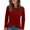 Wine, variant on Fznquz Trendy Tops for Women 2025 Plain Long Sleeve Black T Shirt Casual Fall Solid Women Clothing