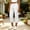 White, variant on Liweisiy Women's Solid Color 3/6 Joggers Elastic High Waisted Loose Fit Capri Pants Breathable Lightweight Sweatpants For Athletic Army Green M