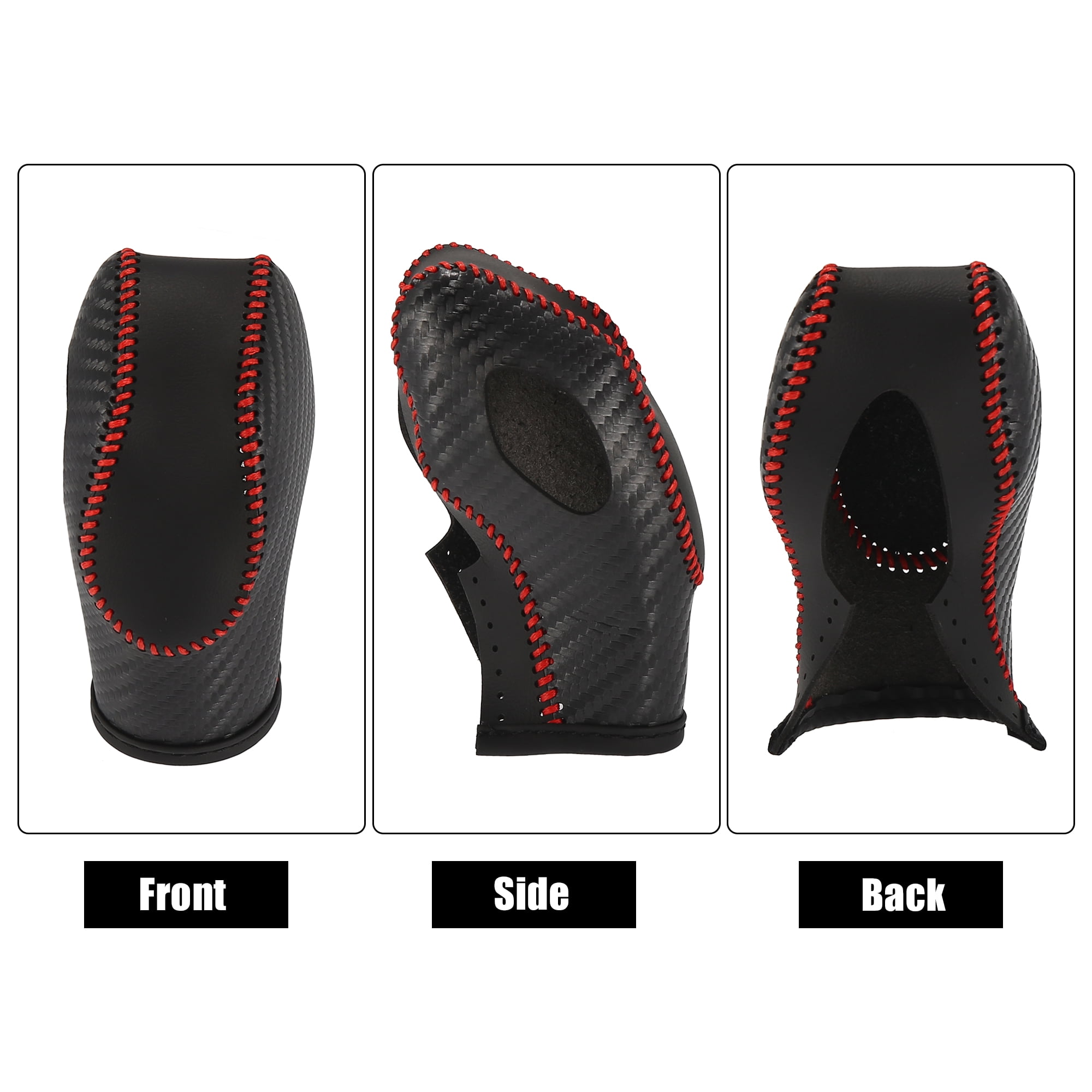 Unique Bargains Car Faux Leather Gear Shift Knob Cover for Ford Focus Escape Fusion Red