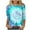Light Blue Plus Size Blouse for Women_r, variant on CYMMPU Spring Tops Crew Neck Summer Fashion Shirts 3/4 Sleeve Tunic Tops Boho Blouses for Women Dressy Casual Loose Fit Floral Pattern Lightweight Basic T-Shirts Mint Green XXL