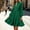 Green, variant on NTACZA Summer Dress Ruffle Notch V-Neck Wedding Guest Dresses Cute Mini A-Line Long Sleeve Black L