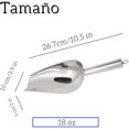 thumbnail image 2 of Pala de Acero Inoxidable 304 de Grosor Reforzado, 18 oz, Cuchara Multifuncional con Mango Ergonómico Antideslizante, Ideal para Bares, Fiestas, Bodas, Alimentos para Perros y Mascotas, 2 of 4