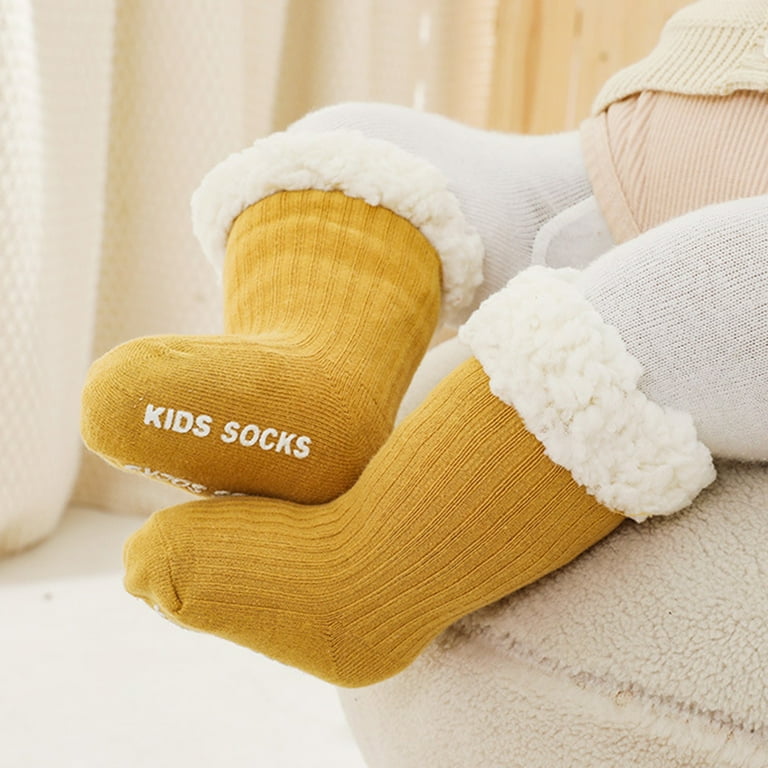 harmtty 1 Pair Practical Anti slip Baby Socks More Thicken Close