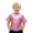 Hot Pink, variant on mgoYE Kids Boys Girls Metallic Shiny T-Shirt Dance Tops Short Sleeves Loose T-Shirt for Performance(Hot Pink,11-12 Years)