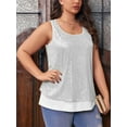 thumbnail image 5 of Plus Size Summer Sleeveless Women Sequin Patchwork Tank Tops Shirt, 5 of 5