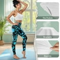 thumbnail image 7 of COEQINE Breathable Yoga Leggings for Women with Pockets 4-Way Stretch Buttery Soft High Waisted Gym Pants Blue Polynesian No See Through Comfortable Tights for Meeting, XS, 7 of 7