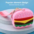 thumbnail image 2 of Guardurnaity Llaveros Silicona Imitación Simulación Hamburguesa Monedero Bolso lindo Chica Creativamente Dibujos animados Encantador De moda Ropa, zapatos y accesorios Miscelánea Marrón 16 CM, 2 of 6