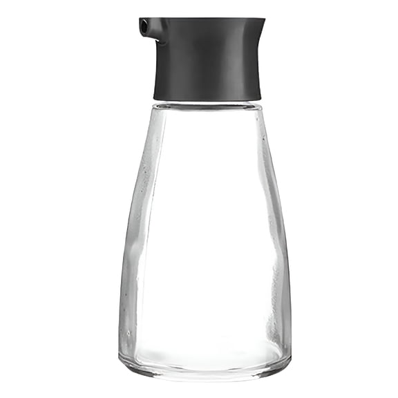 ACDANC Leakproof Soy Sauce Dispenser Bottle - Glass Soya Sauce Container for Kitchen and BBQ Use,Black