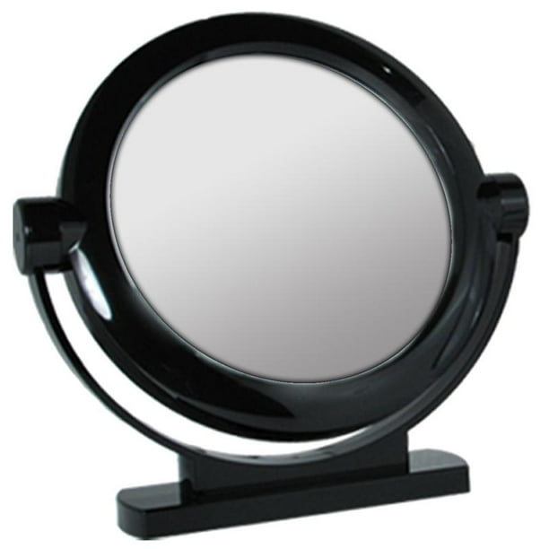 Black Large Stand Mirror with 1x/5x Magnification