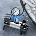 thumbnail image 2 of HLONKPortable Tire Inflator Air Compressor 12V DC - Auto Tire Pump with Pressure Gauge 50L/Min Fast Inflation for Car Motorcycle Bicycle Tires Cylinder Power System Multiple Nozzle Adapte, 2 of 9