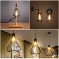 thumbnail image 2 of Bombilla Edison con filamento de jaula de ardilla, luz blanca cálida regulable para candelabros y apliques de pared, casquillo E26 de bajo consumo, 2 of 8