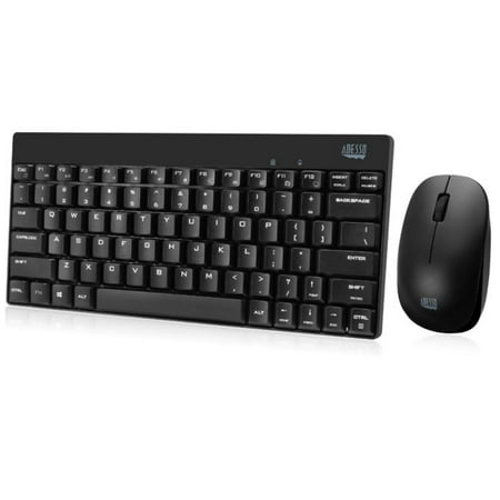 Adesso WKB-1100CB – Wireless Spill Resistant Mini Keyboard & Mouse