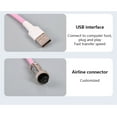 thumbnail image 4 of Câble Clavier Mécanique Connecteurs USB Professionnels Connecteurs de Bureau Fils Type-c Ressort Câbles d'Aviation Connecteur Accessoire Informatique Rose, 4 of 7