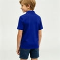thumbnail image 6 of Boys' School Uniform Short Sleeve Polo Shirt Button Closure Moisture Wicking Performance Material, 6 of 7
