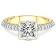 thumbnail image 3 of 1 Carat IGI Certified Princess Shape Lab Grown Diamond Engagement Ring | 14K Yellow Gold |Eloa Secret Halo Diamond Ring | FG-VS1-VS2 Quality Friendly Diamonds, 3 of 4