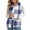 Blue, variant on qolati Womens Fuzzy Fleece Vest Soft Flannel Plaid Sherpa Sleeveless Open Front Jacket Warm Casual Fall Winter Layering Outerwear with Pockets, Size S-2XL