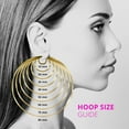 thumbnail image 7 of 28.5mm 925 Sterling Silver Rhodium Plated Polished Diamond cut Hoop Earrings Measures 30.15x28.5mm Wide 3mm Thick Jewelr, 7 of 7