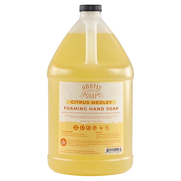 Adams Jabón hecho a mano Jabón líquido espumoso 1 gal - Citrus Medley