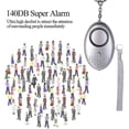 thumbnail image 4 of Paquete de 5 llaveros con alarma de seguridad personal de 140 db con luz LED, alarma personal, 4 of 4