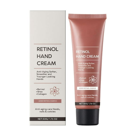 HHBEAUTY Retinol Anti-Aging Hand Cream – Targets Discoloration, Wrinkles, Sun Damage, Crepey, & Sagging Skin, Retinol Hand Cream Conditions & Protects Skin, Nails & Cuticles