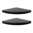 Mainstays 9.45" Round Corner Decorative Floating Shelf, Set of 2, Black