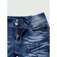 thumbnail image 6 of Women's Stretch Flare Jeans High Waisted Bootcut Denim Pants Vintage 70s Retro Bell Bottom Jeans With Distressed Holes Sexy Fashionable Trendy, 6 of 7