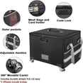 thumbnail image 4 of Fireproof Document Box with Wheels, Collapsible File Box with Lock, Rolling File Storage Organizer Filing Cabinet with Pockets, Portable Home Office  for Hanging Letter/Legal Folder, 4 of 6