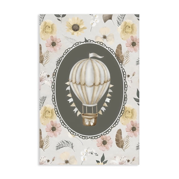 Stupell Industries Sunnyside Balloon over Florals Canvas Wall Art, design by Ink Drop Loft