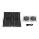 thumbnail image 1 of Kit De Ventilador Dual Con Energía Solar, Ventilador Solar De 25 W, Eficiente IPX65, Resistente Al Agua, Mantiene La Circulación Del Aire, Protector De Malla Doble Para Gallinero, 1 of 7