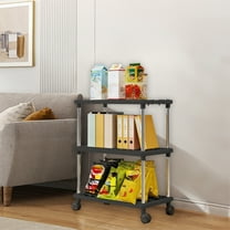 InsCrazy Shoe Rack Organizer Large Floor Shelving Unit Mobile Storage Cart Adjustable for Kitchen