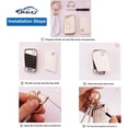 thumbnail image 4 of Key Fob Cover Compatible with Fit for VW Volkswagen Jetta Beetle Tiguan Passat Golf MK6 Polo 3 Buttons Key Case Protection Shell with Keychain Case Holder Protector,1,white, 4 of 6