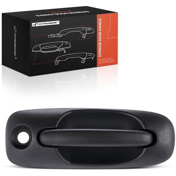 A-Premium Front Right Passenger Side Exterior Door Handle with Keyhole Compatible with Dodge Grand Caravan/Caravan 2001-2007 & Chrysler Town & Country 2001-2007, Voyager 2001-2003, Textured Black