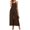 Coffee, variant on JULMCOMO Jumpsuits for Women Scoop Neck Adjustable Spaghetti Strap Loose Fit Summer Romper Low Back Sleeveless Wide Leg Flowy Jumpsuits Pink M